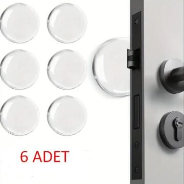 Şeffaf  Silikon Mobilya ve Kapı Durdurucu Darbe Pedi 6 lı