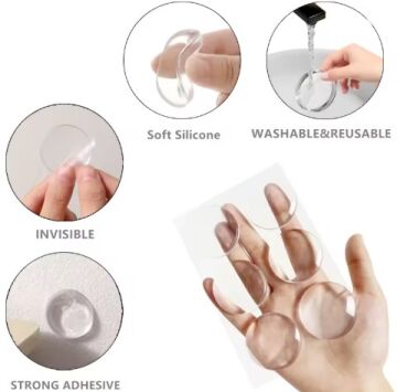 Şeffaf  Silikon Mobilya ve Kapı Durdurucu Darbe Pedi 6 lı