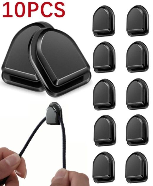 Siyah Çok Amaçlı Yapışkanlı Kanca 10 lu