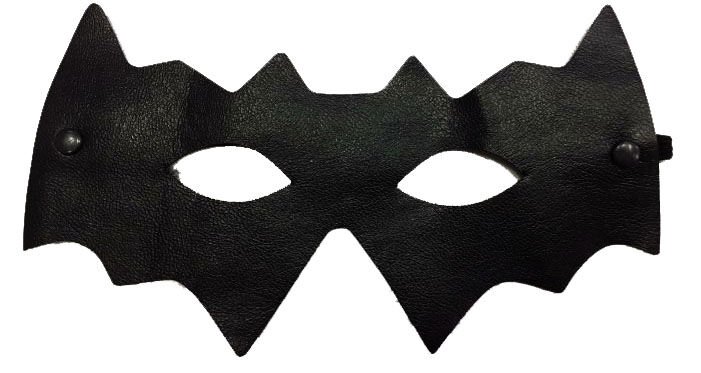 Parti Aksesuar Siyah Renk Vinleks Deri Malzemeden İmal Batman Maskesi 10x20 cm