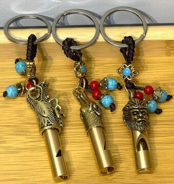 Metal Figürlü Düdük Anahtarlık
