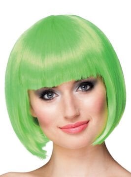 Parti Aksesuar Yeşil Parti Peruğu Kısa Küt Saç