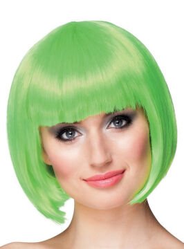 Parti Aksesuar Yeşil Parti Peruğu Kısa Küt Saç
