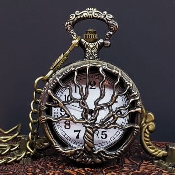 Hayat Ağaçı Tasarımlı Köstekli Saat