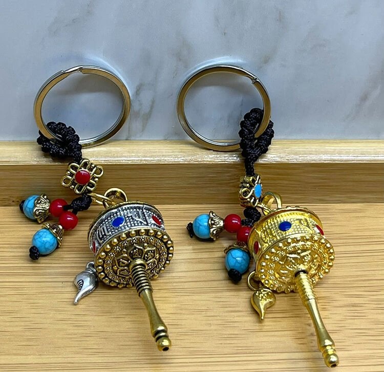 Metal Feng Shui Şans Çarkı Anahtarlık