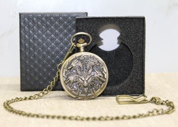 Özel Kutulu Dragonlu Antik Köstekli Saat