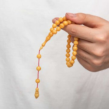 Yuvarlak Sıkma Kehribar Tesbih