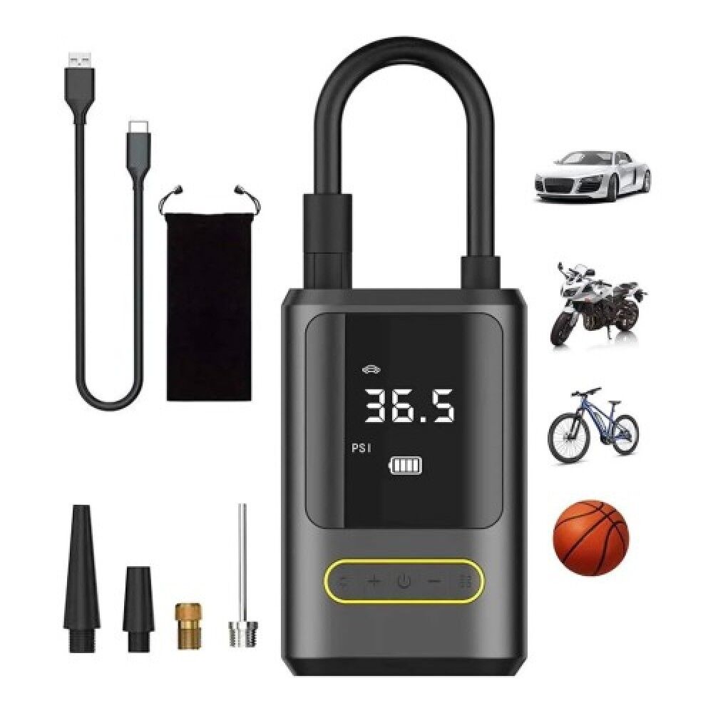 Kablosuz Oto Araç Mini 4000mAh 150 PSI Işıklı Oto Hava Kompresörü