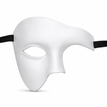 Beyaz Yarım Erkek Maske