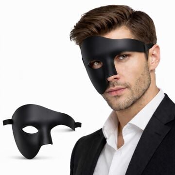 Siyah Yarım Erkek Maske