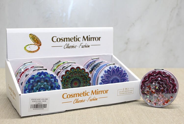 Mandala Desenli Hareketli Sulu El Aynası