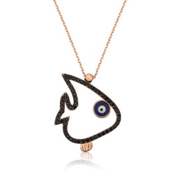 925 Ayar Gümüş Balık Kadın Gümüş Kolye