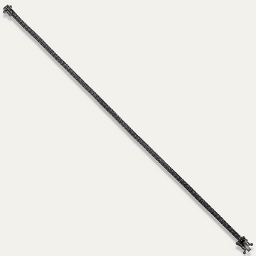 925 Ayar Gümüş Siyah Taşlı Su Yolu Bileklik