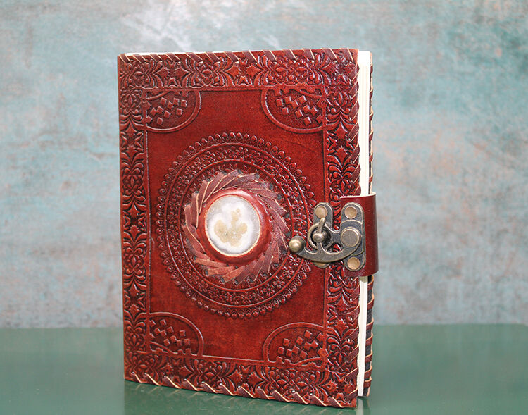 Taşlı Deri Defter