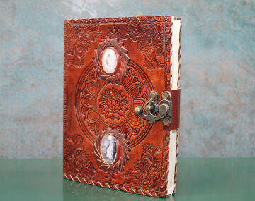 Taşlı Deri Defter