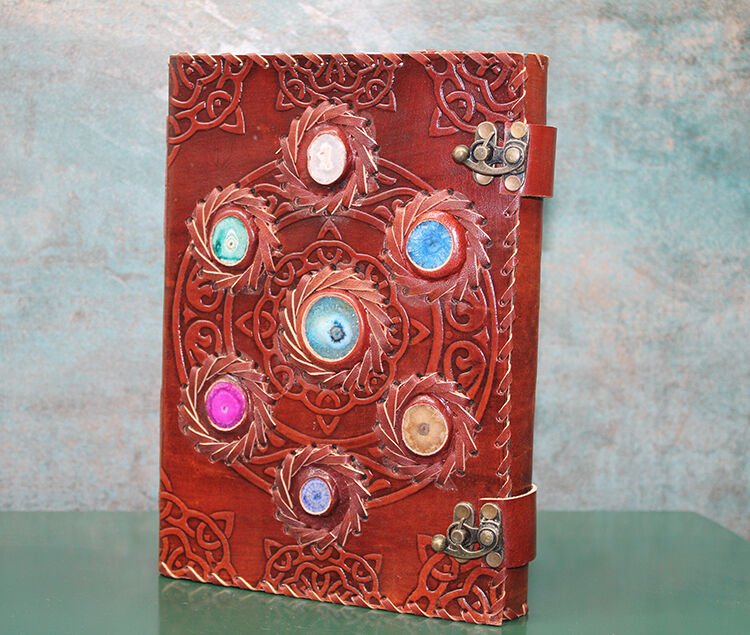 Taşlı Deri Defter