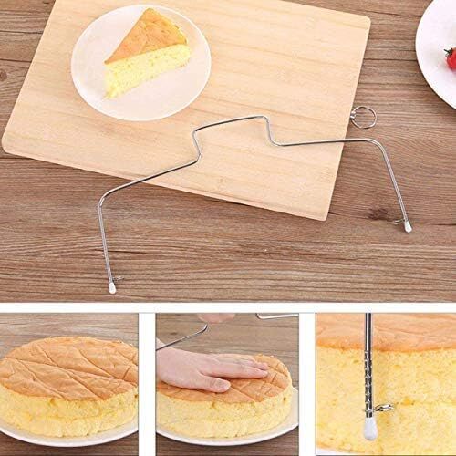 Paslanmaz Çelik Ayarlanabilir Pasta Dilimleyici – Çok Amaçlı Kesme Teli