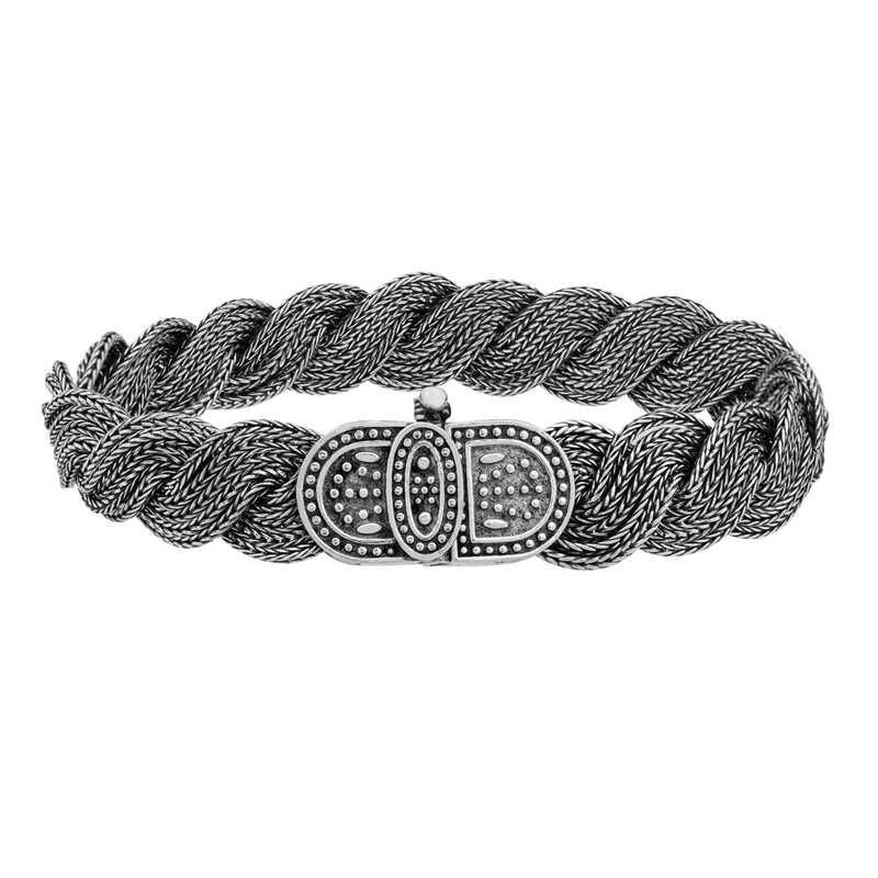 ​925 Ayar Gümüş Elişi Örgü Bileklik