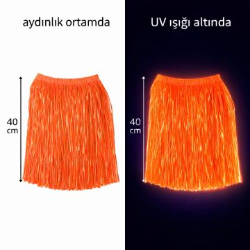 Turuncu Hawaii Parti Eteği 40 cm