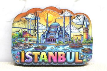 Ahşap İstanbul Temalı Magnet