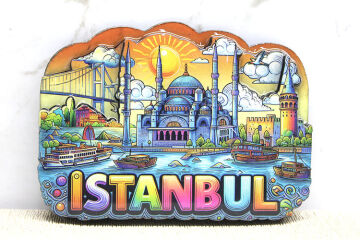 Ahşap İstanbul Temalı Magnet
