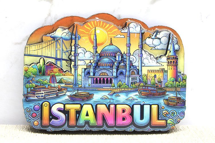 Ahşap İstanbul Temalı Magnet