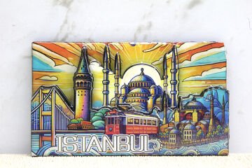 Ahşap İstanbul Temalı Magnet