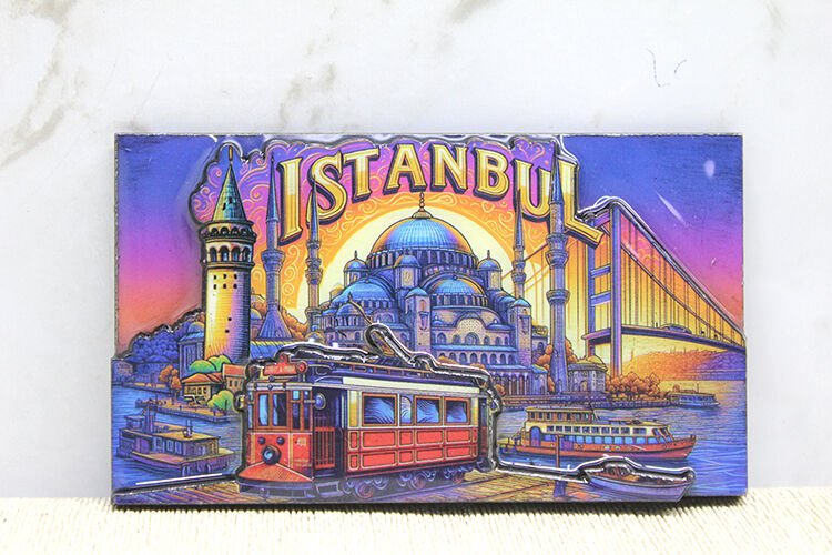 Ahşap İstanbul Temalı Magnet