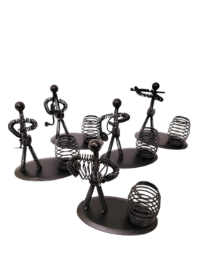 Dekoratif Metal Adam Müzisyen Kalemlik