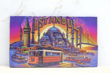 Ahşap İstanbul Temalı Magnet