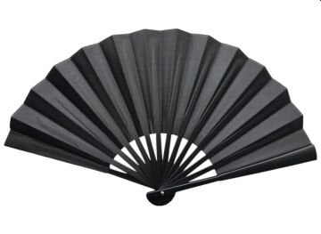 Plastik Kumaş Yelpaze 12'li Siyah