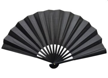Plastik Kumaş Yelpaze 12'li Siyah