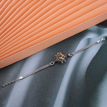 925 Ayar Gümüş Çiçek Otantik Kadın Bileklik