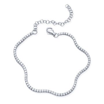 Gümüş 2 mm Su Yolu Kadın Bileklik