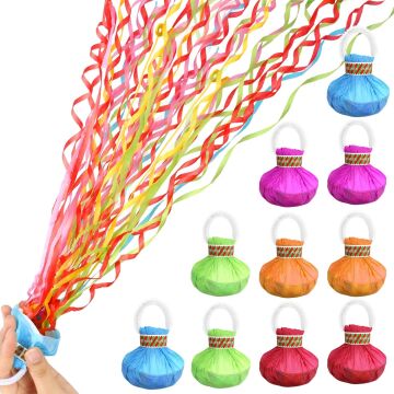 30 Şeritli Renkli Elle Atılan Konfeti 5 Metre Uzayan Şerit Konfeti 1 Adet