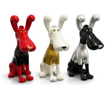 Polyester Sevimli Köpek Figürü