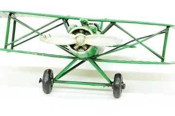 Dekoratif Metal Uçak Çift Kanatlı Dekoratif Biblo Hediyelik