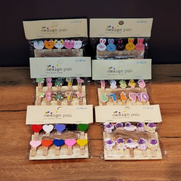 Ahşap Notluk İpli Mandal