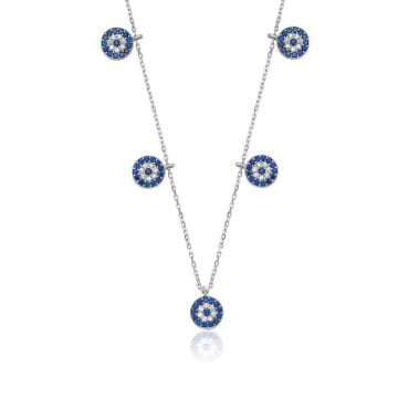 925 Ayar Gümüş Nazarlı Şans Kadın Gümüş Kolye