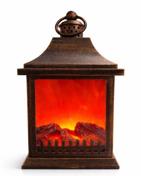 Dekoratif Ledli Şömine Lamba