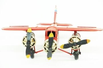 Dekoratif Metal Uçak Vintage Biblo Dekoratif Ev Ofis Hediyelik