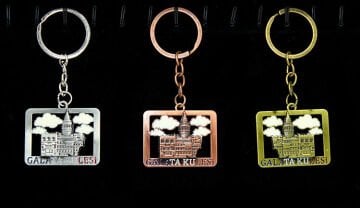 Metal Galata Kulesi Anahtarlık