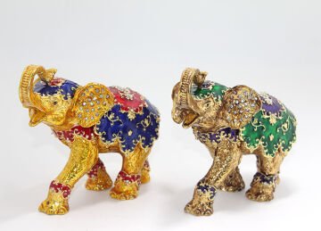 Taşlı Tekli Fil Figürü