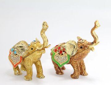 Taşlı Tekli Fil Figürü