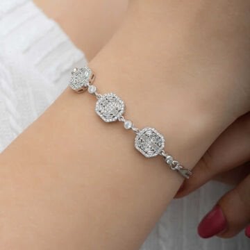 925 Ayar Gümüş Baget Kadın Bileklik