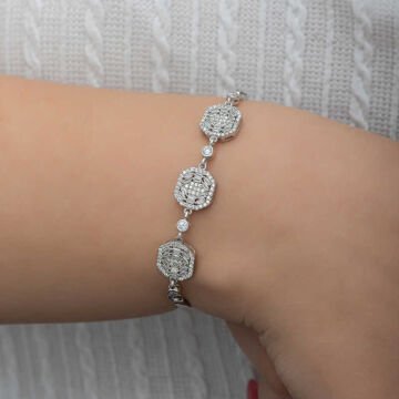 925 Ayar Gümüş Baget Kadın Bileklik