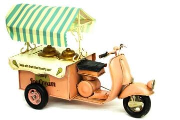 Metal Dondurma Arabası Biblo Dekoratif Hediyelik
