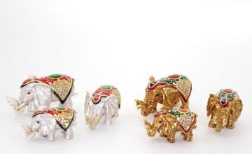 Taşlı 3'Lü Fil Figürü