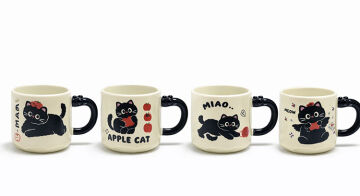 Özel Tasarım 3D Kedi Figürlü Kupa Bardak