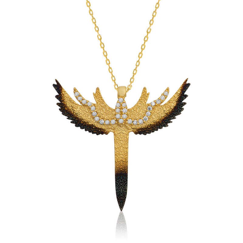 925 Ayar Gümüş Kılıç Kadın Gümüş Kolye